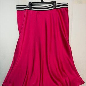 Ava & Viv Pink Skirt XXL Elastic Waist Flowy Plus Size
